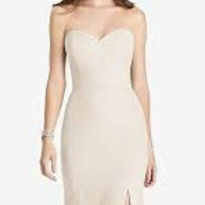 NWT Taupe Size 20 Dessy Floor Length Evening Gown - Perfect Condition